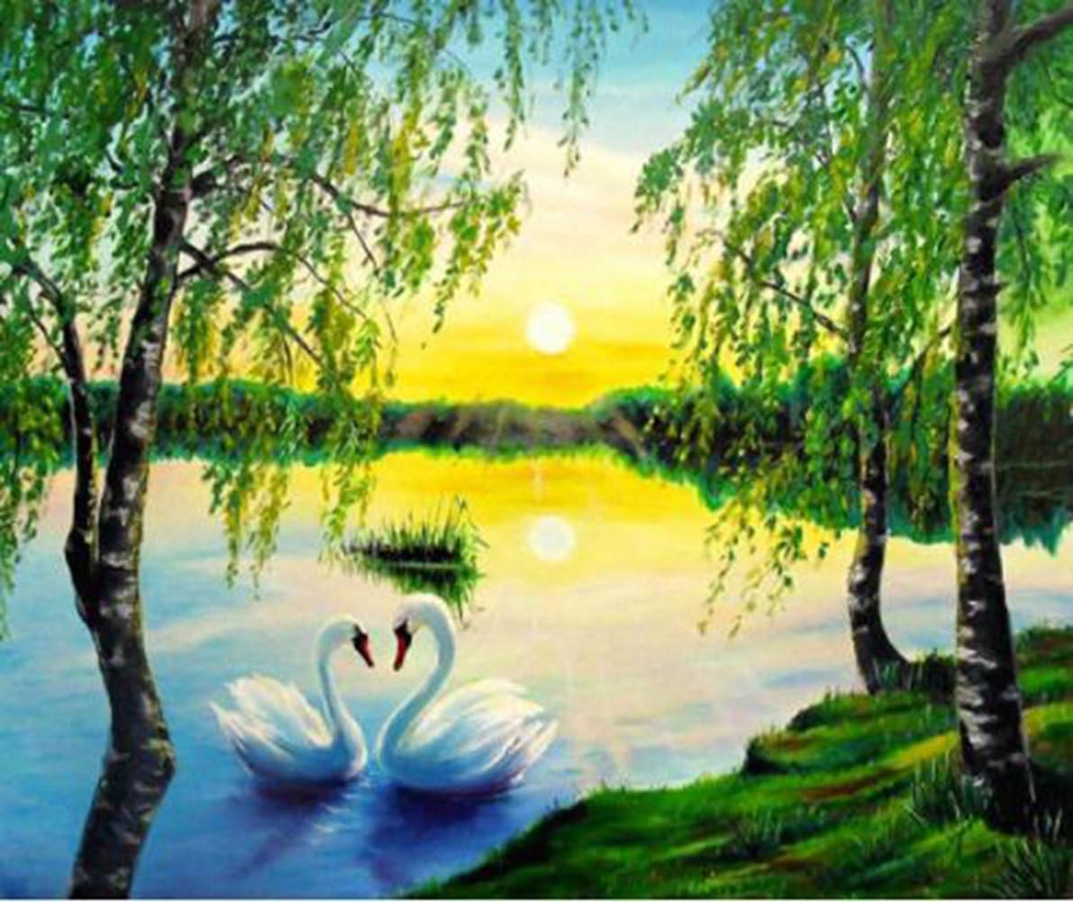 Sun Cling 5D Diamond Painting Kits Full Drill Diamond Embroidery, 12x16 Inches