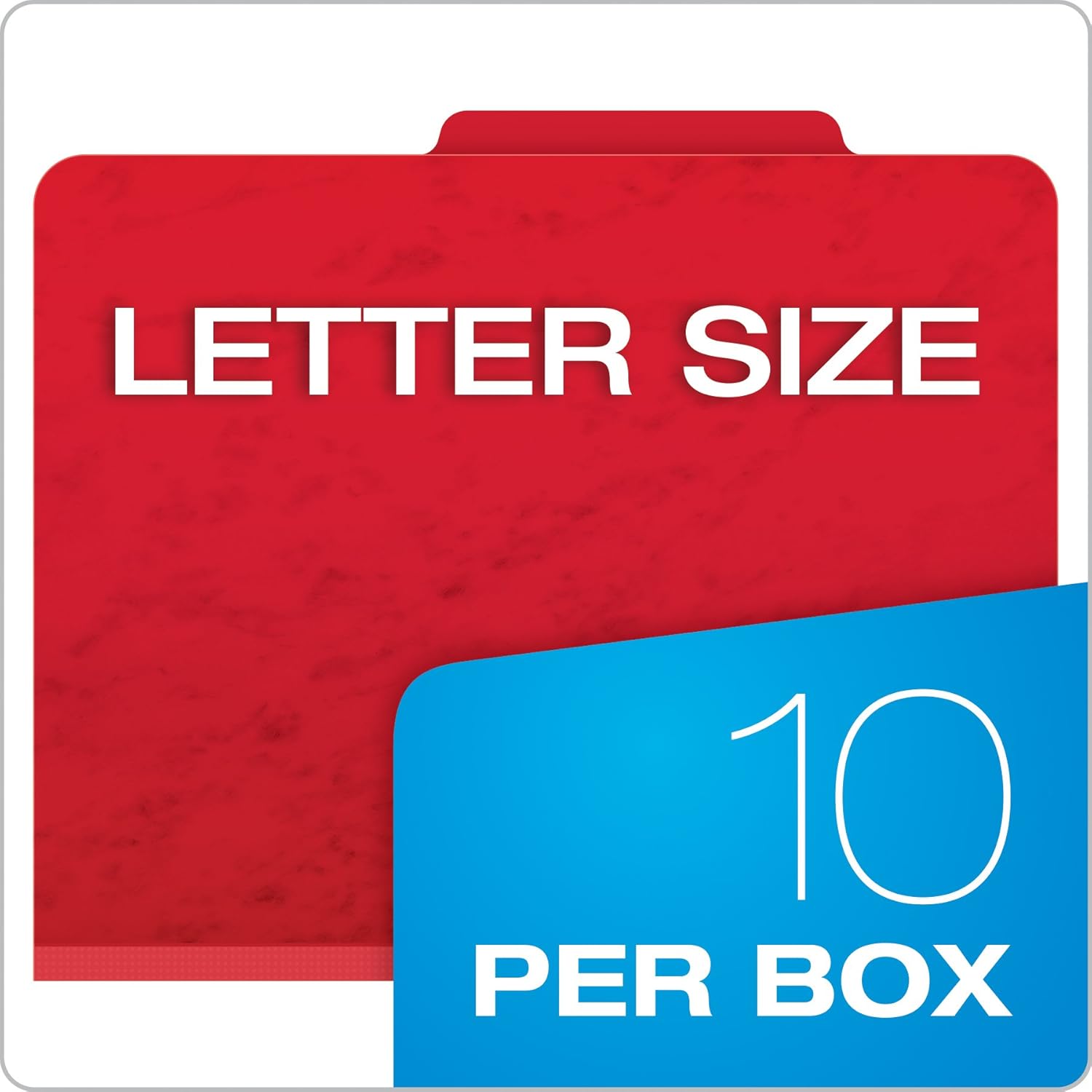 Pendaflex Moisture-Resistant Classification Folders, Letter Size, Scarlet, 10 Count (Pack of 1) : Top Tab Classification Folders : Office Products