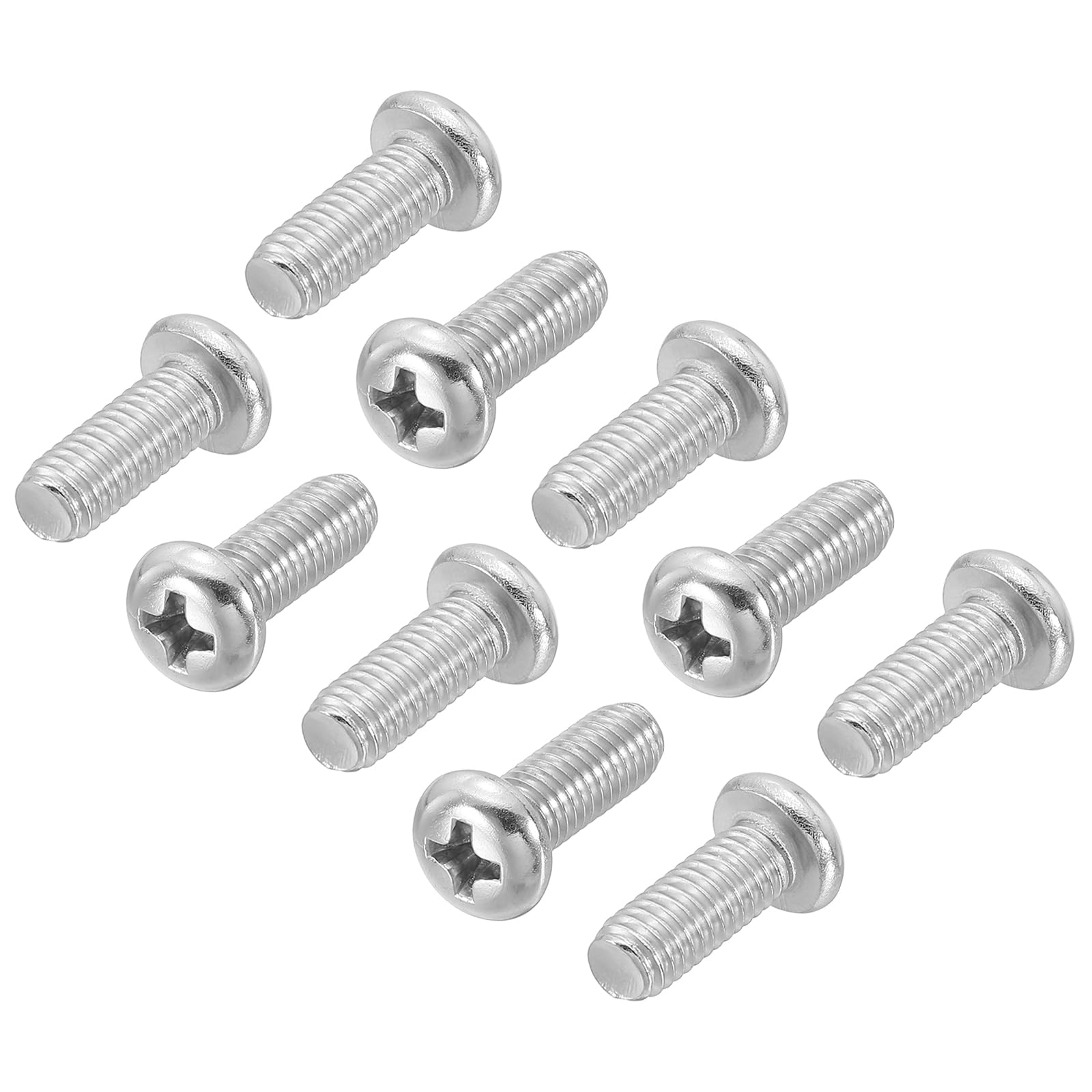 PATIKIL Phillips Pan Head Screws, 30 Pack M5-0.8 x 14mm 304 Stainless Steel 18-8 Full Thread, Pan Head Machine Phillips Drive Screw — image 1