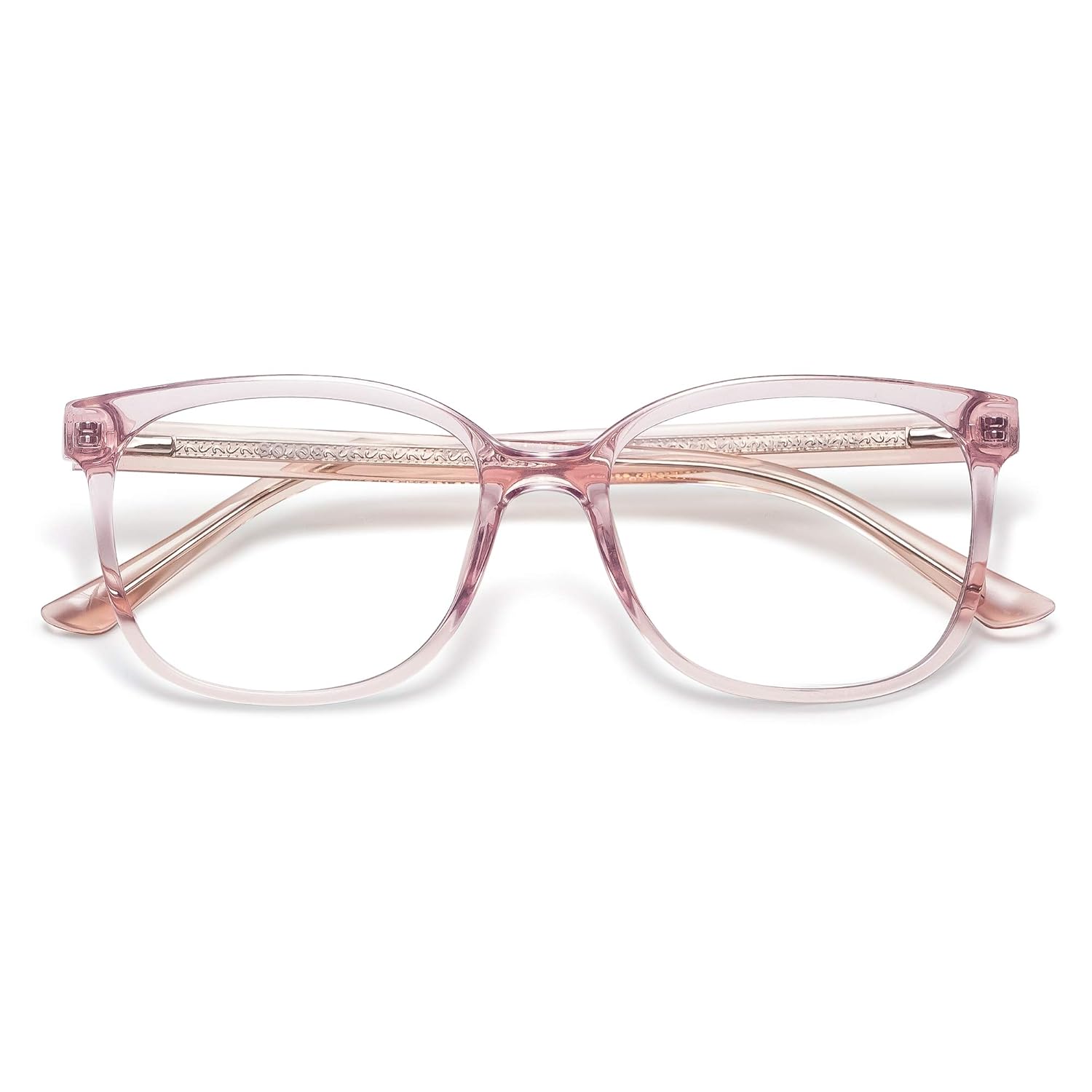 Buy SOJOS Clear Blue Light Glasses Computer Glasses Embossed Temple ROCOCO SJ5099 with Crystal