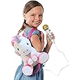 Singing Machine Portable Karaoke Machine for Kids, Plush Toy Backpack with Microphone - The Sing Along Crew, Uni Queen (White & Pink) - Built-In Karaoke Speaker with Songs, Sound Effects, & Recorder