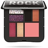 Pupa Milano Make-Up Palette S, 004 Black, 0.28 oz - 7 Pan Eyeshadow Palette and Blush Palette with Matte, Shimmer Finish - Blendable Velvety Texture - Compact Travel-Friendly - Talc-Free Eye Makeup