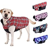 CuteBone Winter Dog Jacket - Reversible, Adjustable, Windproof & Waterproof - Thick Dog Coat for Small to Large Dogs