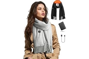 Eventek Heated Scarf for Men/Women with 5500mAh Battery, 3 Temperature Settings Battery Operated Heater for Winter