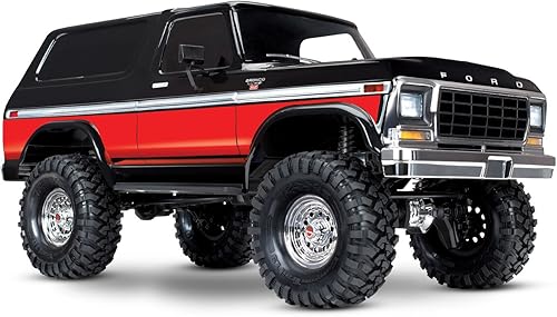 Traxxas TRX-4 Ford Bronco Trail and Scale Rock Crawler black and red 1979 model