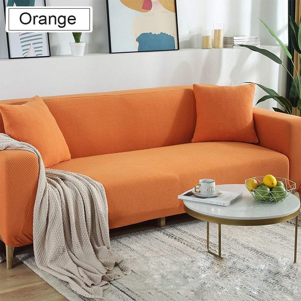 Stretch Sofaüberzug 3-Sitzer Beige - Elastischer Sofabezug Waschbar 160-200cm