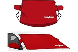 FrostGuard Deluxe | Full-Coverage Car Windshield Cover for Ice and Snow, Standard Size - Wiper Blade + Side Mirror Coverage -