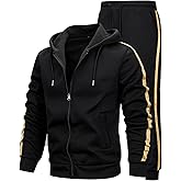 MACHLAB Men's Running Tracksuit Athletic Sports Casual Workout Full Zip Sweatsuit