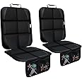 Meolsaek Car Seat Protector, Seat Protector for Child Car Seats with Non-Slip Thickest Padding, Seat Cover for Baby and Pet,Sedan SUV Truck (2 Seat Protector Black)