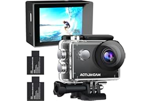 Xilecam Action Camera 1080P 30fps Sports Camera 40m/131ft Underwater Waterproof with 2 Batteries and Multi-Function Accessory