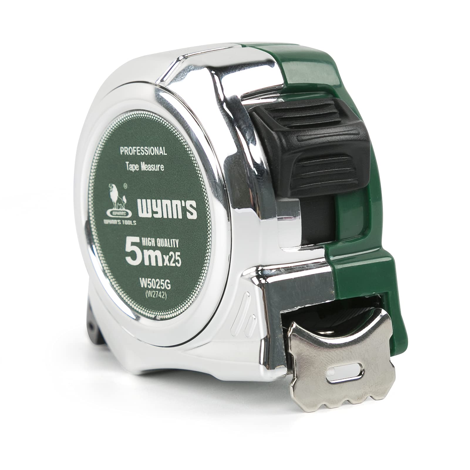 Wynns 5m Steel Tape Measure, Electroplated 5m*25mm Steel Auto-Retractable Metric Tape Rulars with mm Scale+ Hold Button, for Woodworking, Housing Renovation