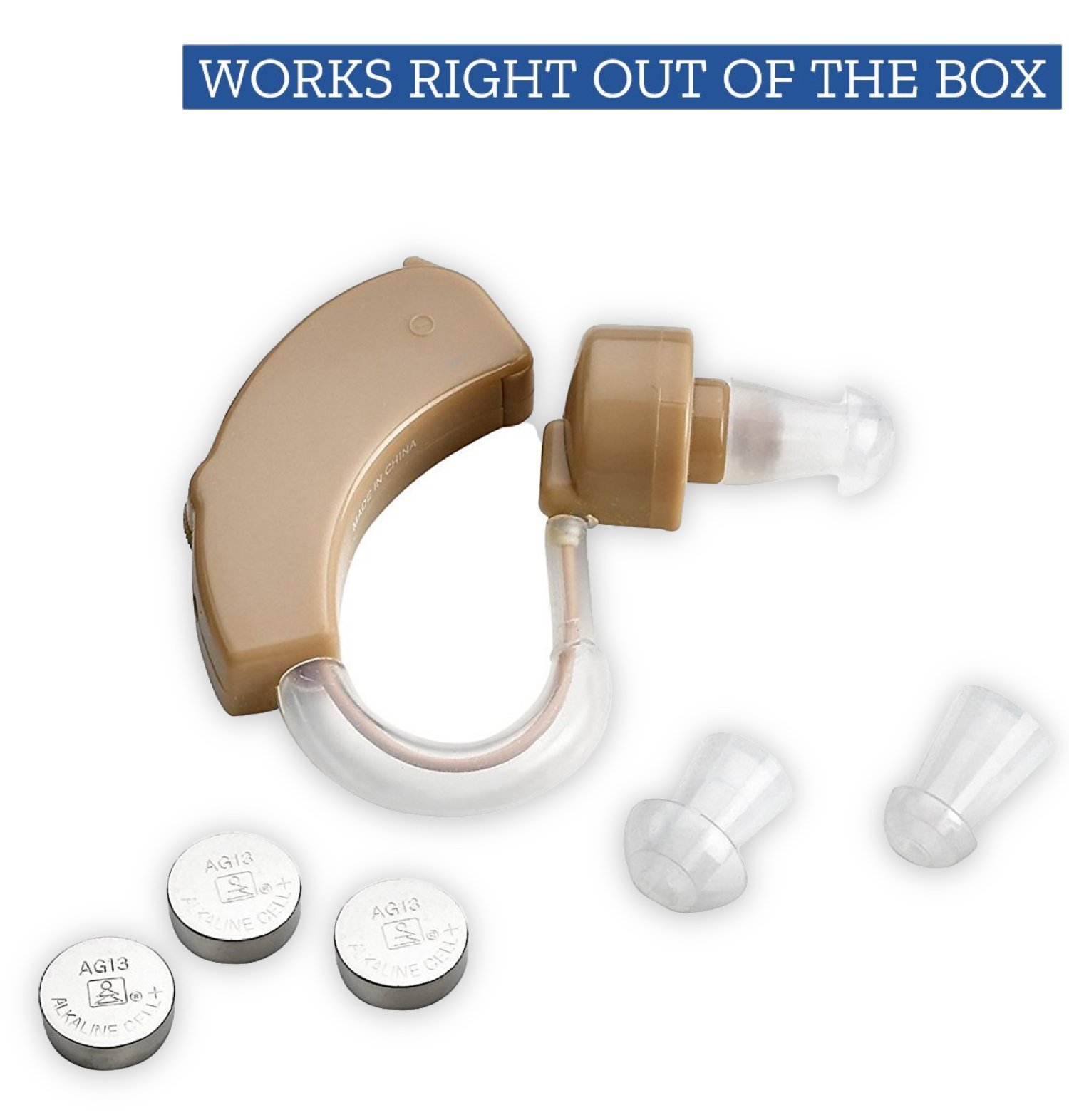 Digital Hearing Amplifier by RL Treats Personal Sound Amplification for Behind the Ear a Discreet Device that Helps Hear Clearly with Advanced Noise Cancelling Feature