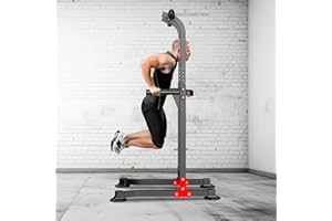 ZENOVA Pull Up Bar Dip Bar, Height Adjustable Dip Stand Multi-Function Strength Training Workout Equipment 300LBS Weight Capacity