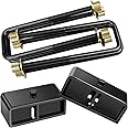 HHCSOP 2" Rear Lift Block Kits, Compatible with 2007-2021 Chevrolet Chevy Silverado 1500, 2007-2019 GMC Sierra 1500, 2 inch Rear Leveling Kit Extended Square U-Bolts