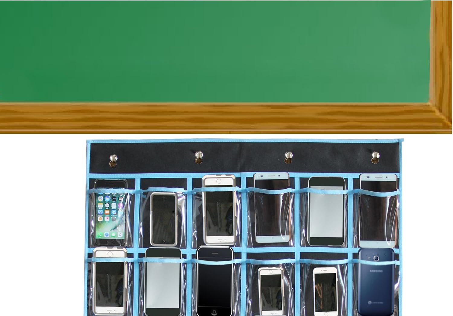 MISSLO Classroom Pocket Chart for Cell Phones Calculators, 30 Clear Pockets : Office Products