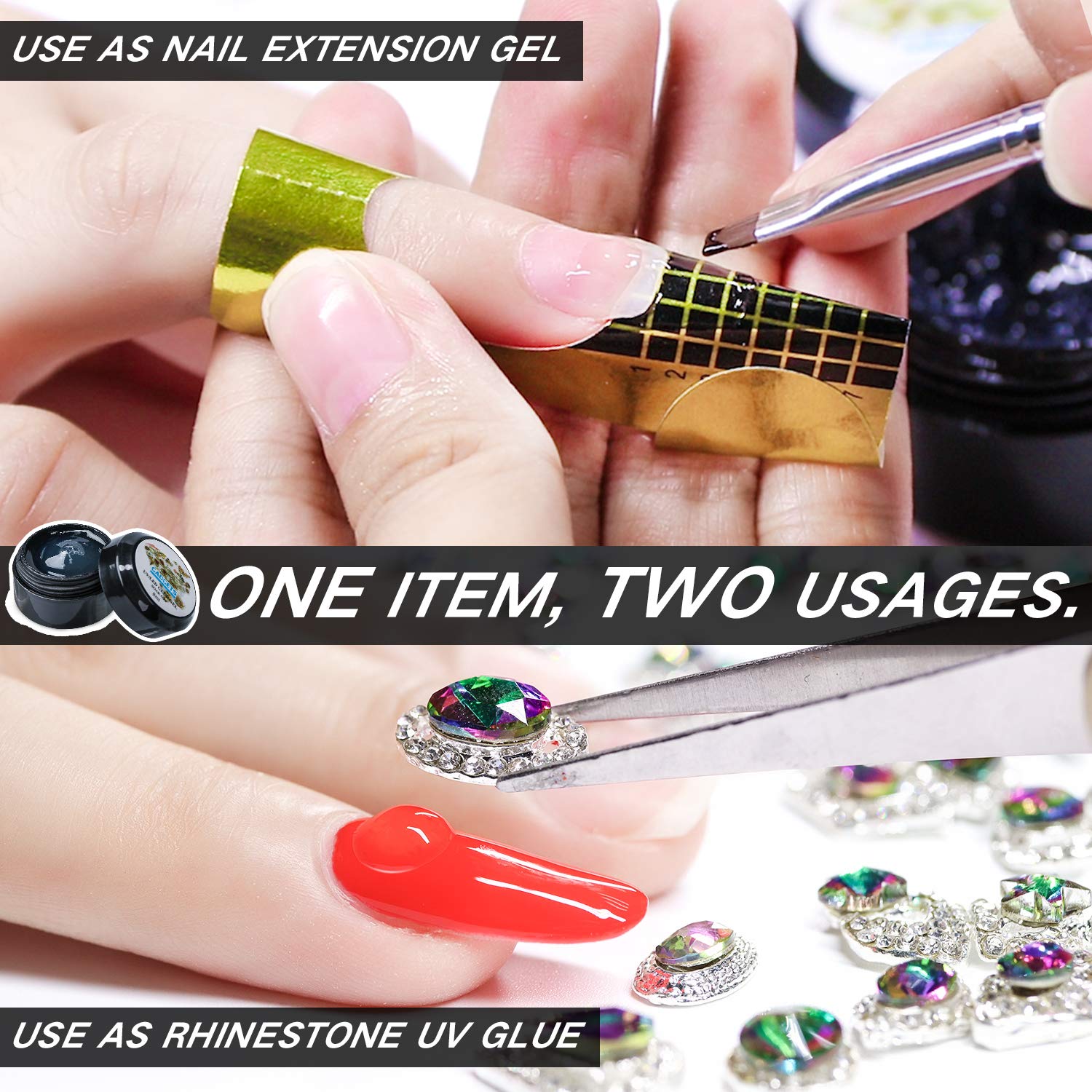 Amazon Com Nail Art 8ml Rhinestone Glue Gel Adhesive Resin Gem Amazon Com Nail Art 8ml Rhinestone Glue Gel Adhesive Resin Gem