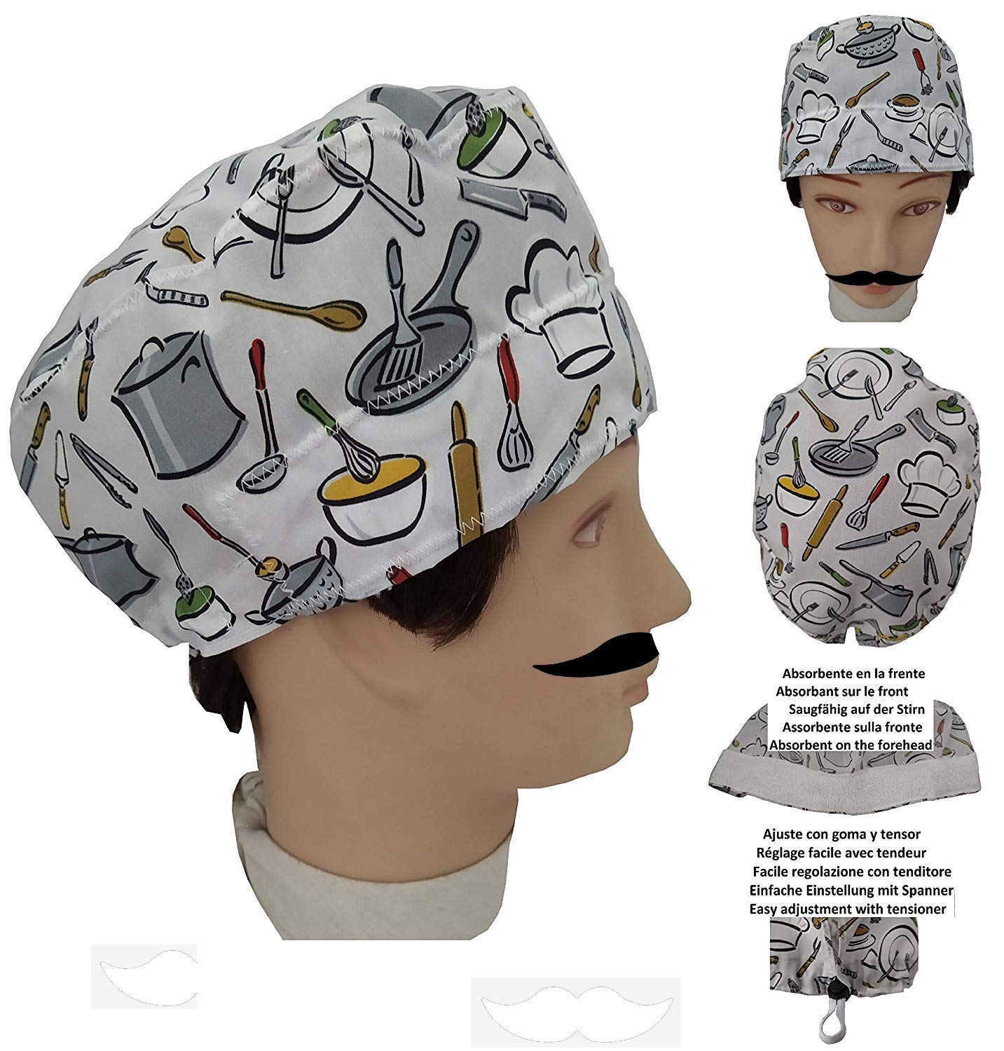 3 Cappelli Da Cuoco Nanxson - Retine Per Capelli, Taglia Unica, Blu Grigio, Per Donne - Foto 8