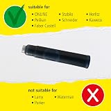 Online Standard Ink Cartridges Midnight Blue 6x Universal Fountain Pen Ink view 4