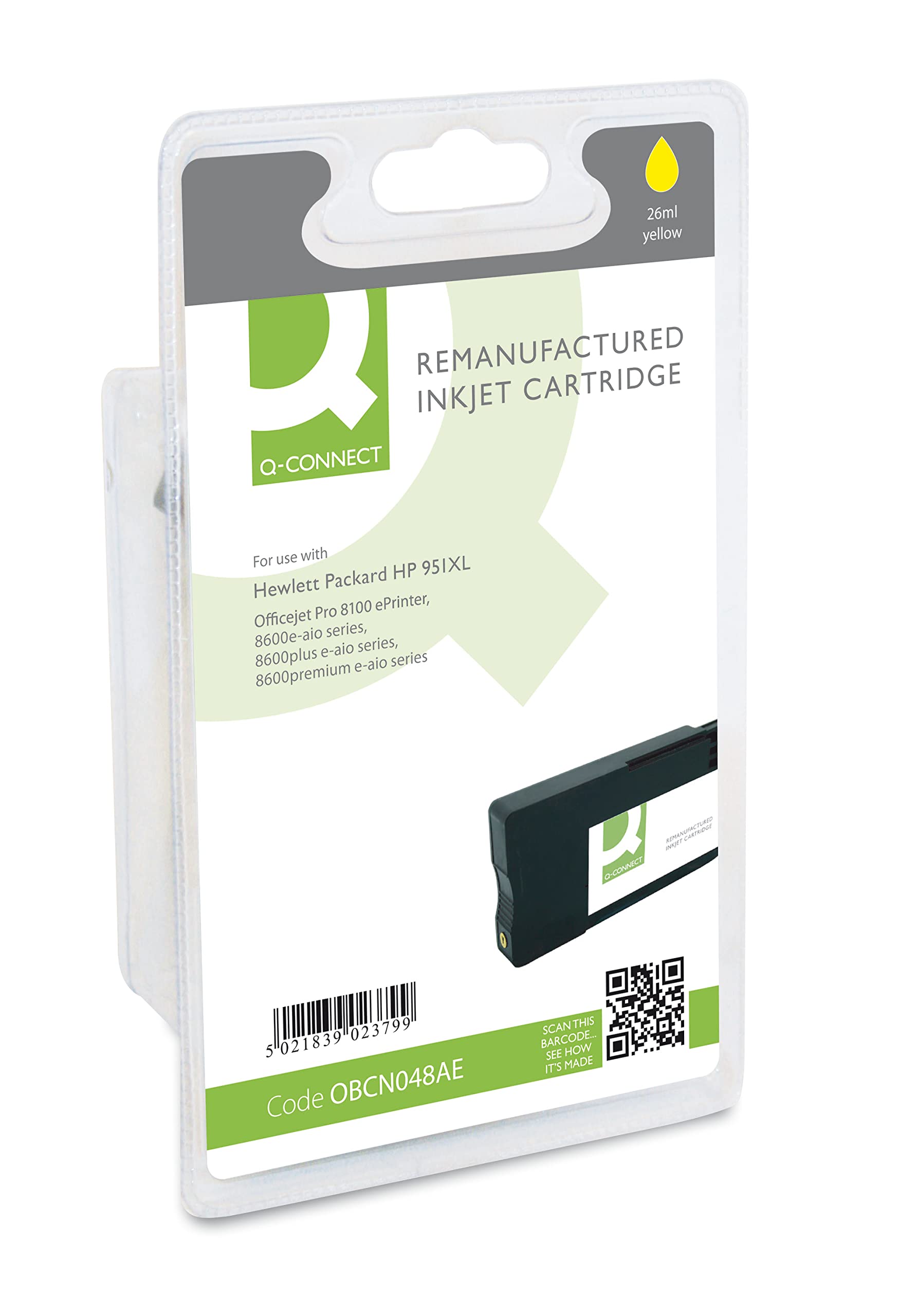 Q-Connect HP 951XL Remanufactured Yellow Inkjet Cartridge High Yield — image 1