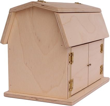 Amazon Com Amish Made Wooden Toy Mini Hip Roof Barn Toys Games