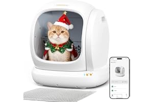 MeoWant Self Cleaning Cat Litter Box, Open-Top Automatic Cat Litter Box with Safety Protection, App Control, Odor-Free, 75L Large Space for Multiple Cats