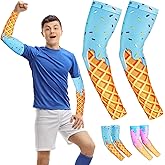 Chicingyou Ice Cream Baseball Arm Sleeves Cone Compression Arm Sleeves for Adult Sport Baseball Football