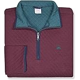 Brooks Brothers mens Knit Diamond Quilted Half-zip Long Sleeve Sweatshirt