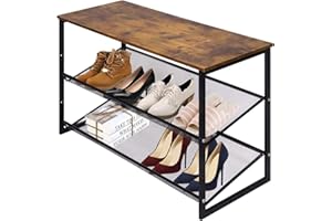 Garden 4 you 3-Tier Tilting Adjustable Freestanding Shoe Rack 6-Pairs 25.2 in Length for Durability and Stability for Entrywa