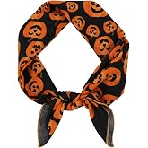 GERINLY Holiday Neckerchief Festival Print Square Scarf Fashion Head Wrap Ponytail Accessories for Anniversary