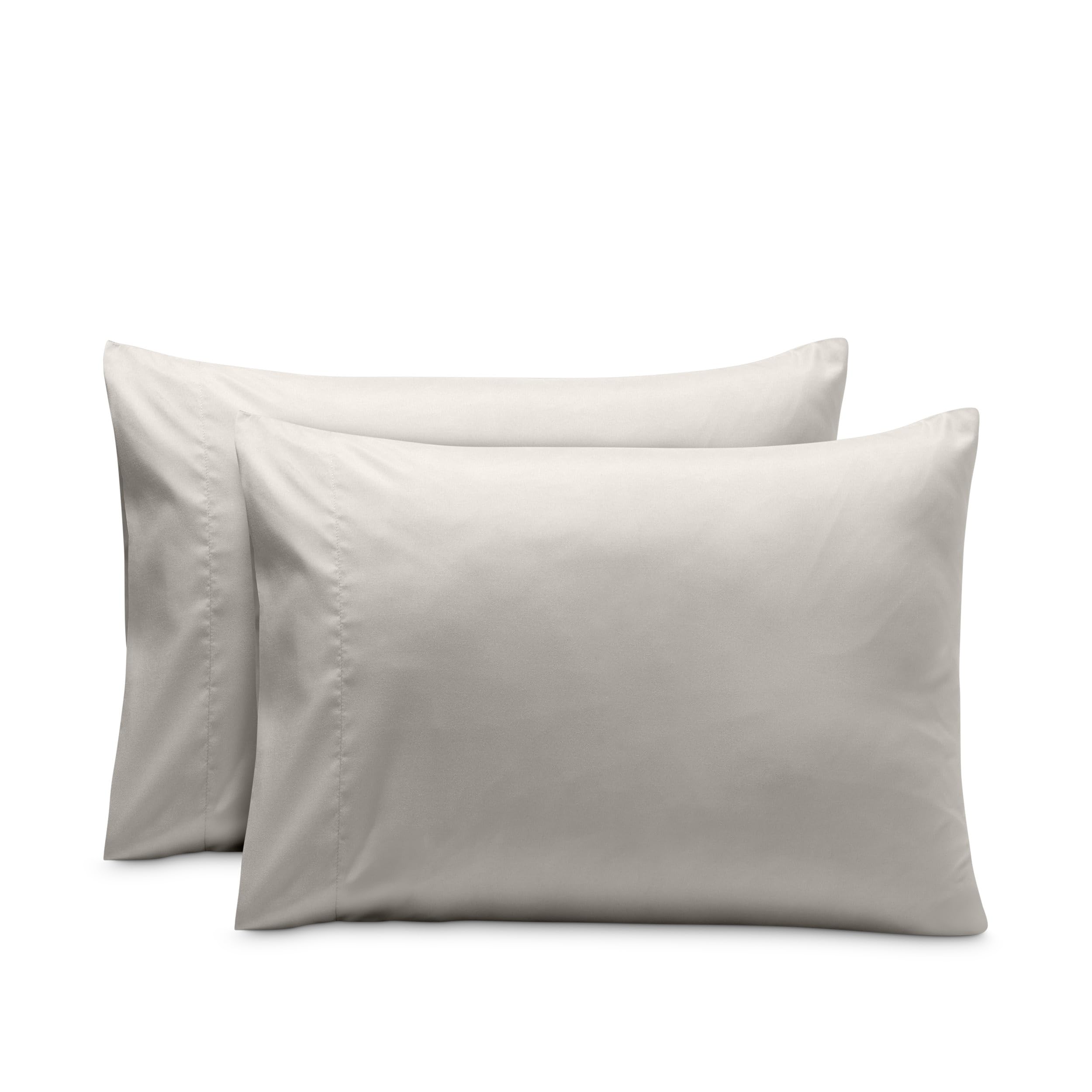 Bare Home Microfibre Pillowcase Set Standard Size - 2 Pack Pillow Cases - Lightweight - Cooling - Soft Brushed Microfibre - Pillow Covers (50x75, Sandwash Fog)