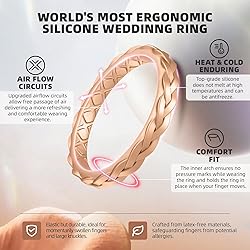 Egnaro Women’s Engagement Rings, Silicone Thin
