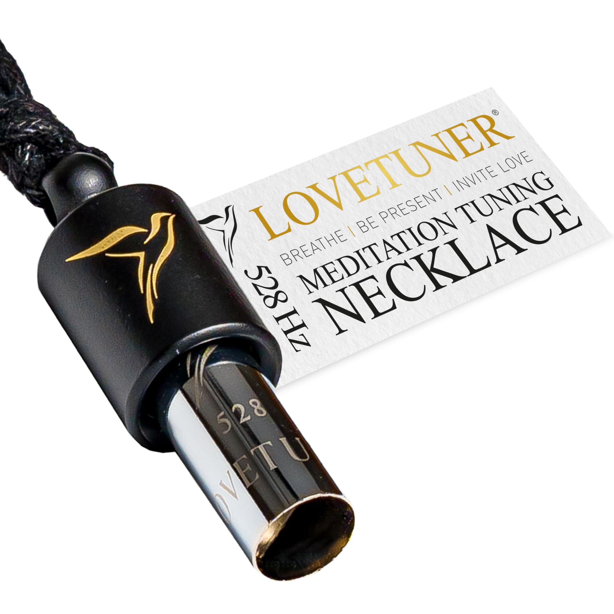 LOVETUNER 528Hz Breathing Necklace for Stress Relief, Mindfulness & Meditation | Sound Healing Whistle for Anxiety, Focus, Calm & Relaxation | Emotional Wellness, Inner Peace & Balance Necklace, S