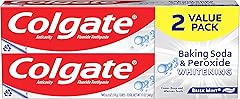 Colgate Baking Soda and Peroxide Toothpaste, Whitening Brisk Mint Flavor, Whitens Teeth, Fights Cavities and Removes Surface 