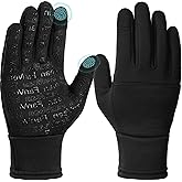 FanVean Winter Gloves Men Women Cold Weather: Thermal Waterproof Windprof Touchscreen for Runing Cycling Ski Hiking - Black