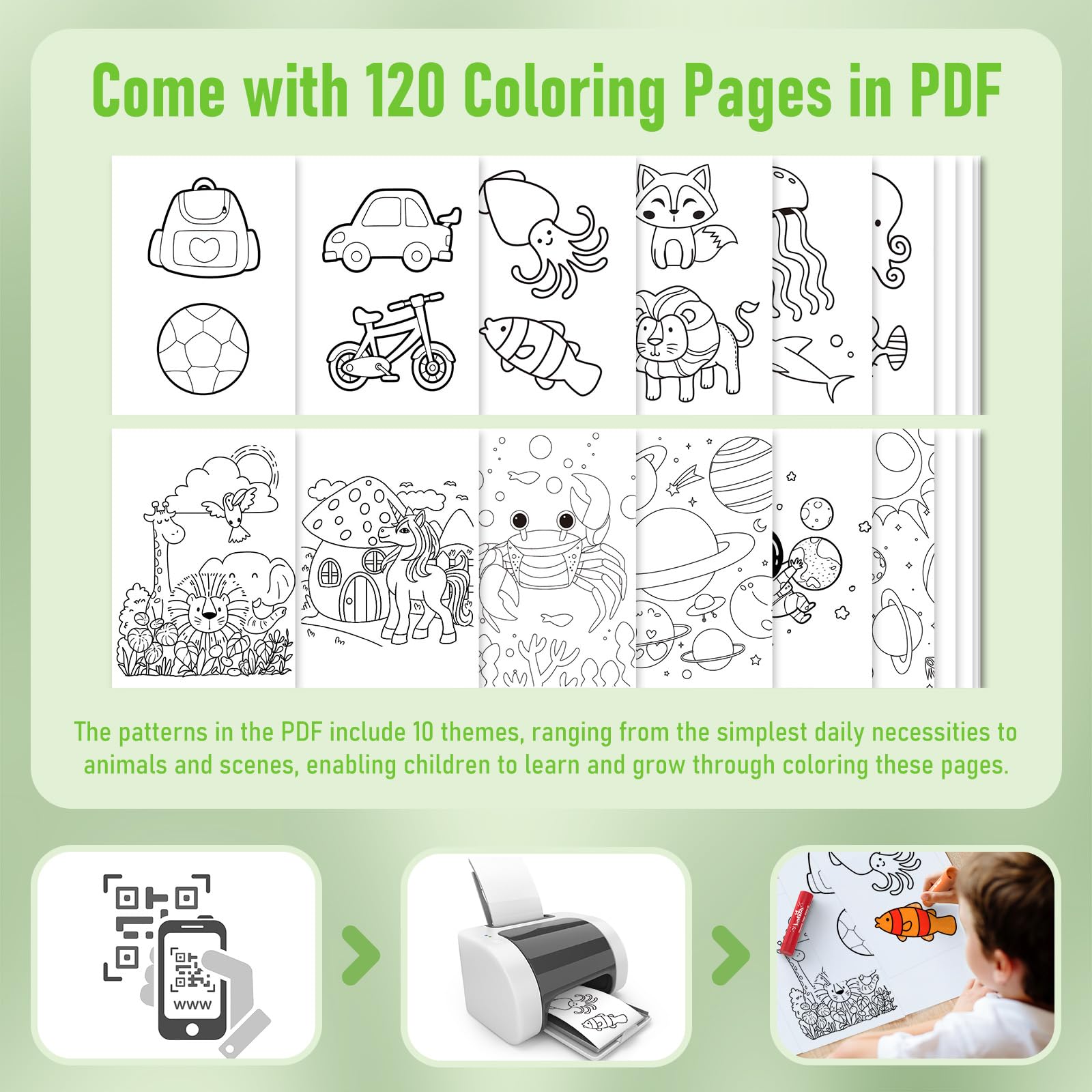 24 Colors Tempera Paint Sticks with 120 PDF Coloring Pages and 30 Stickers, Quick Drying, Smooth, Non-Toxic and Washable Paint Sticks for Kids, Art Supplies for Drawing on Various Objects