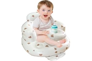 ASAMOOM Little Angels Inflatable Seat with Tray for Toddlers 3-36 Months, Built-in Air Pump, Summer Baby Support Chair for Sitting Up