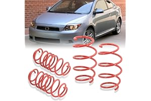 AJP Distributors 2.0" Front & 2.1" Rear Suspension Drop Lower Height Performance Coil Lowering Sport Springs Kit Red Compatible/Replacement For tC AT10 2005 2006 2007 2008 2009 2010 05 06 07 08 09 10