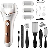 Electric Foot Callus Remover Rechargeable, Portable Electronic Foot File Pedicure Tools, Waterproof Electric Callus Remover Foot Scrubber, Professional Pedicure Foot Care Kit for Dead Cracked Dry Skin