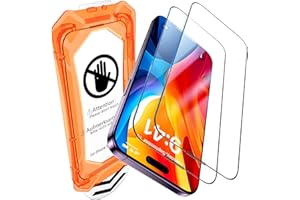 UniqueMe for iPhone 14 Pro Max Screen Protector - [Military Grade Shatterproof & 9H+ Hardness] Screen Protector 14 Pro Max Tempered Glass Full Coverage Protection, Easy Installation, 2 Packs