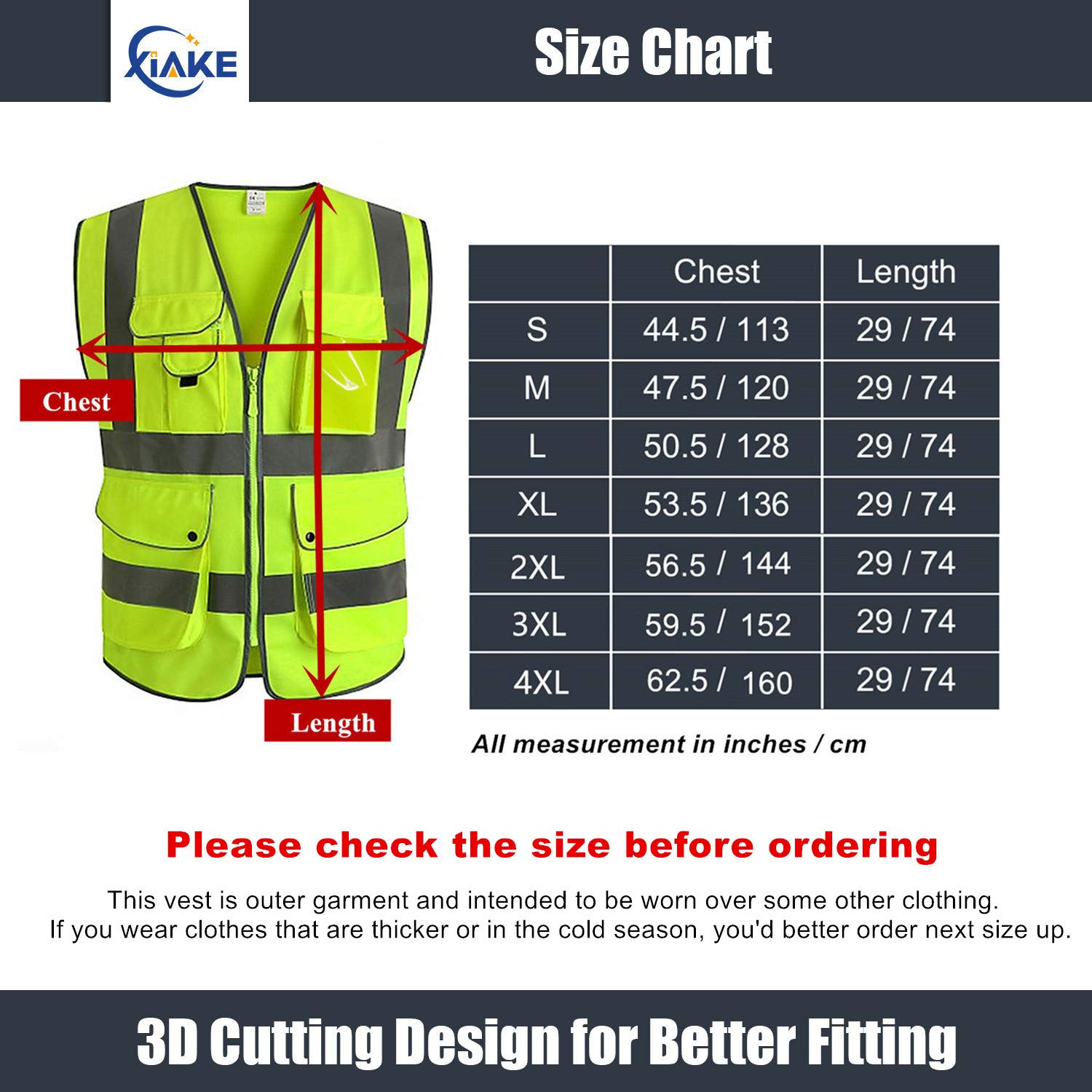 Chalecos de seguridad Chaleco de seguridad de alta visibilidad clase 2 con bolsillos y cierre Chalecos de seguridad Chaleco de seguridad de alta visibilidad clase 2 con bolsillos y cierre