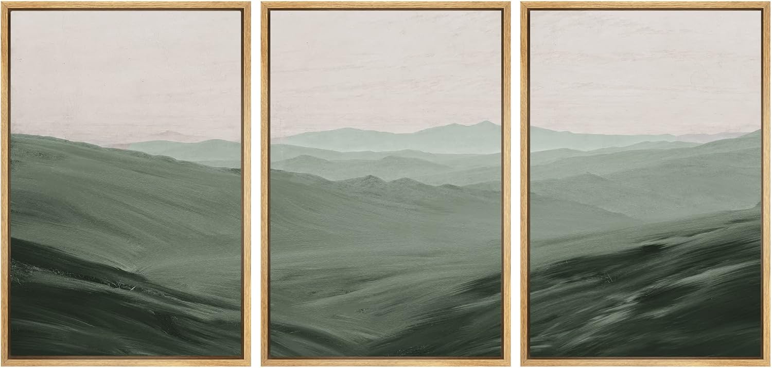 Wall Décor - SIGNWIN Framed Canvas Print Wall Art Set Rolling Green Mountain Hill Environment Nature Wilderness Photography Modern Art Chic Landscape for Living Room, Bedroom, Office - 16