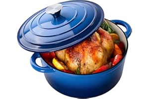 Kerilyn 6 Quart Enameled Cast Iron Dutch Oven for Sourdough Bread, Le Creuset with Dual Handles for Bread Baking, Heavy-Duty 