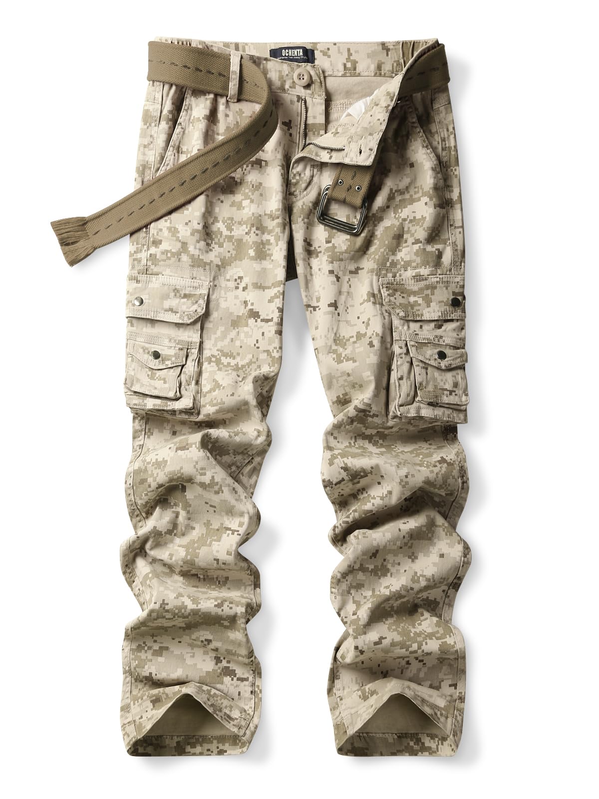 Photo 1 of Aeslech Women's Camo Cargo Pants - Cotton Stretch Military Combat Pants with Pockets Casual Outdoor Utility Camo S Size 8