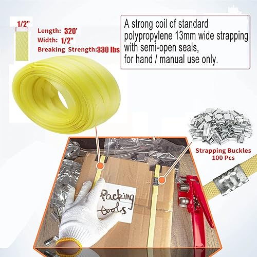 TECNOMETALES ONIS Poly Strap, Polypropylene Strapping, 3200' Length, 1 - View #5