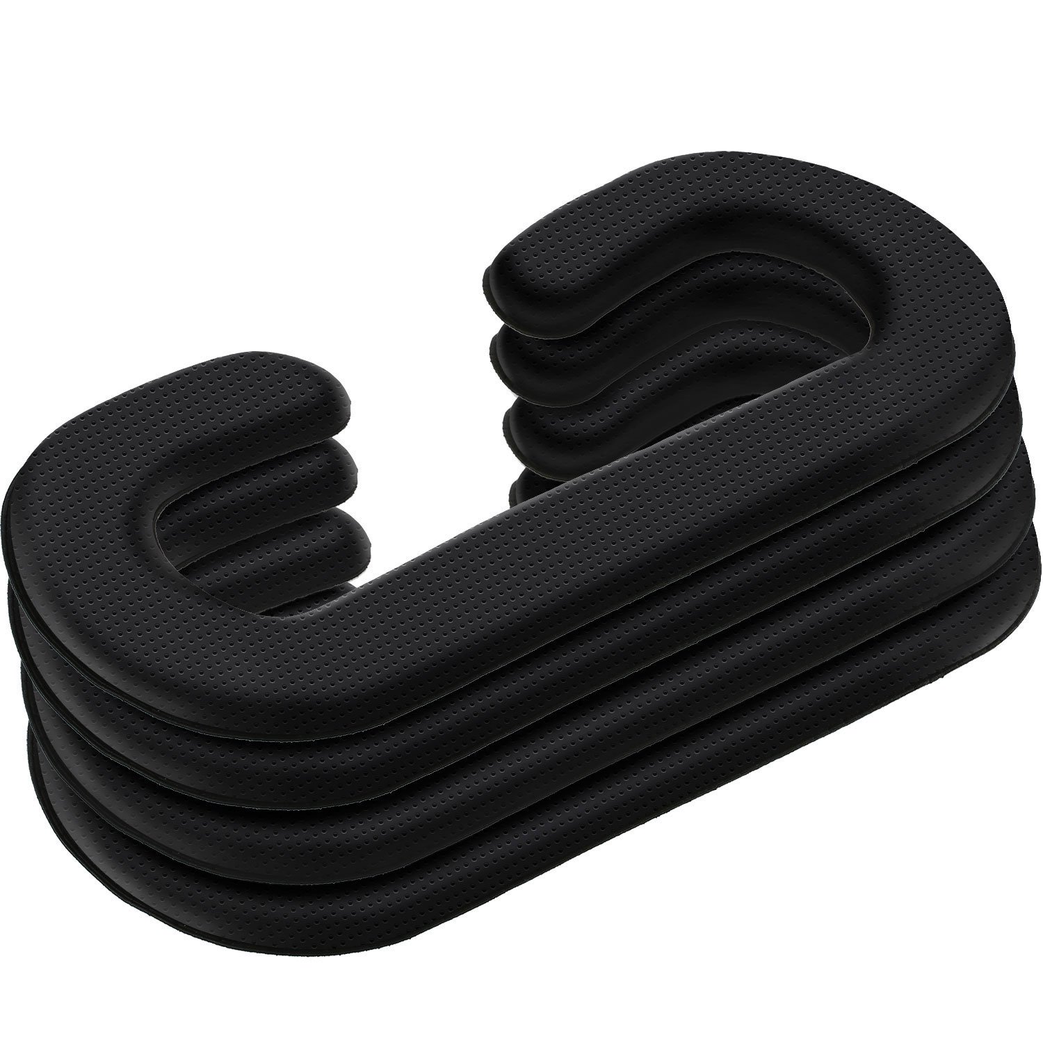 4 Pack 11mm PU Leather Foam Face Replacement Memory Foam for HTC Vive VR Headset Black