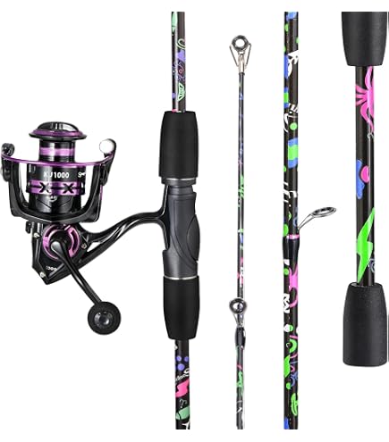 Amazon.com: Fishing Rod and Reel Combo - 2pc Strike Series Medium Action 78-Inch Spinning Reel Fishing Pole