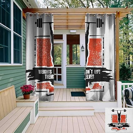 Amazon Com Leinuoyi Fitness Outdoor Curtain Extra Long