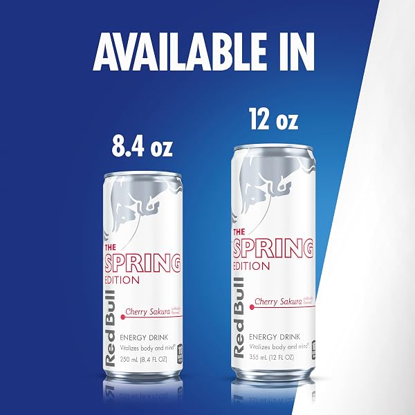 RED BULL SPRING EDITION ENERGY DRINK, CHERRY SAKURA, 12 FL. OZ. CAN, 114MG CAFFEINE, TAURINE & B VITAMINS