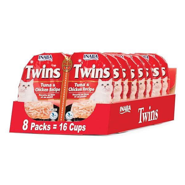 INABA TWINS FOR CATS, GRAIN-FREE SHREDDED CHICKEN &...