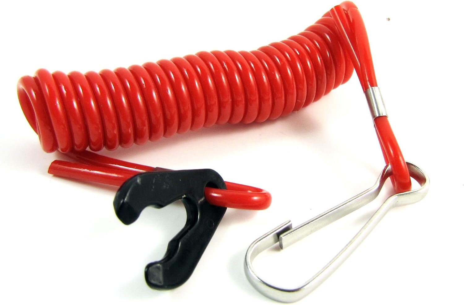 Universal Boat Outboard Engine Motor Kill Stop Switch & Safety Tether Lanyard, Red - Image 3